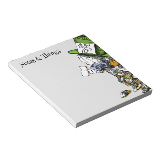 De Mad Hatter {Alice in Wonderland} Blocnote (Schuin)