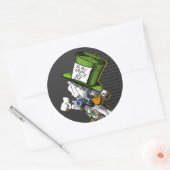 De Mad Hatter {Alice in Wonderland} Ronde Sticker (Envelop)
