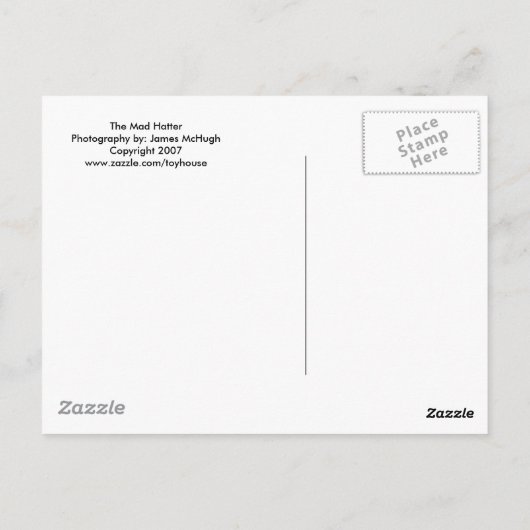 De Mad Hatter Briefkaart (Achterkant)