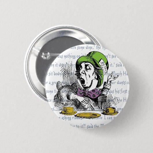 De Mad Hatter Button (Voorkant /achterkant)