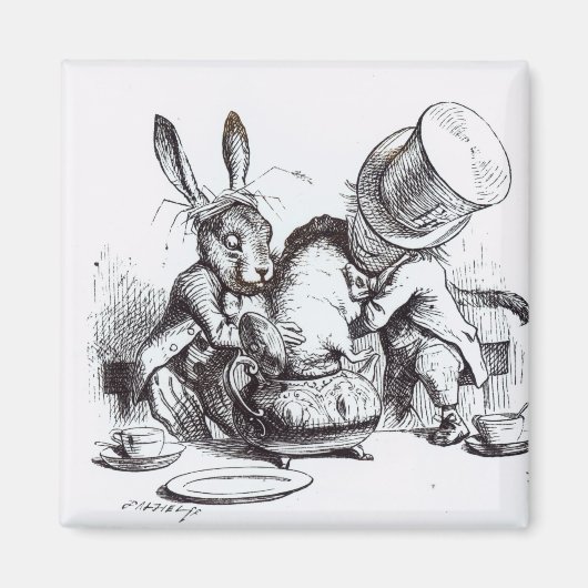 De Mad Hatter en de Maart Hare Magneet (Voorkant)