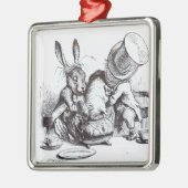 De Mad Hatter en de Maart Hare Metalen Ornament (Links)