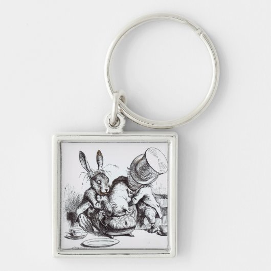 De Mad Hatter en de Maart Hare Sleutelhanger (Voorkant)