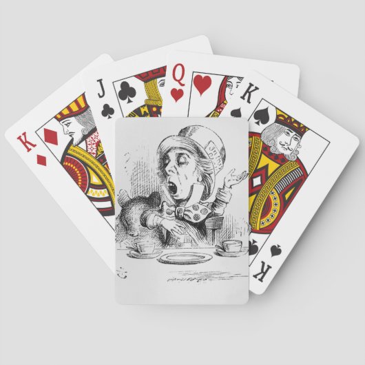 De Mad Hatter, illustratie uit 'Alice' Pokerkaarten (Achterkant)