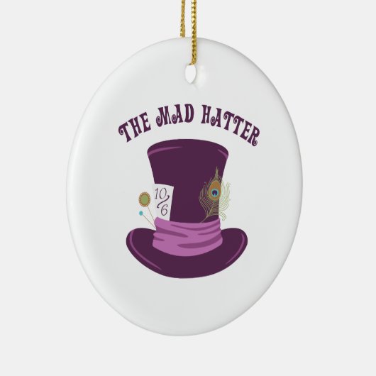 De Mad Hatter Keramisch Ornament (Rechts)