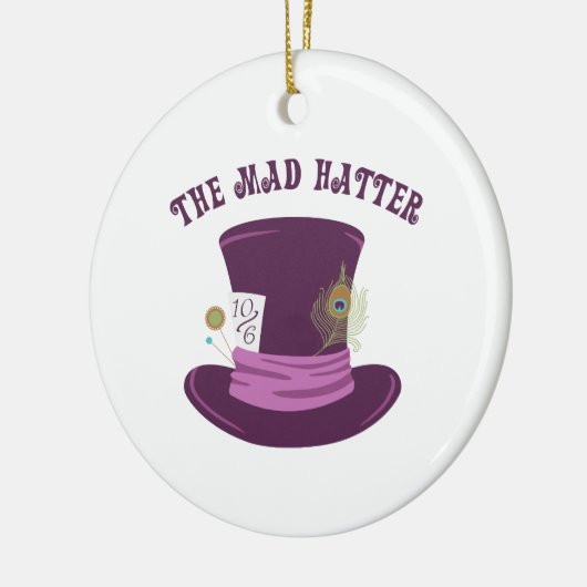 De Mad Hatter Keramisch Ornament (Links)