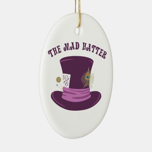 De Mad Hatter Keramisch Ornament (Rechts)