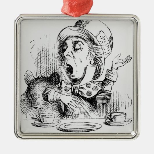 De Mad Hatter Metalen Ornament (Voorkant)
