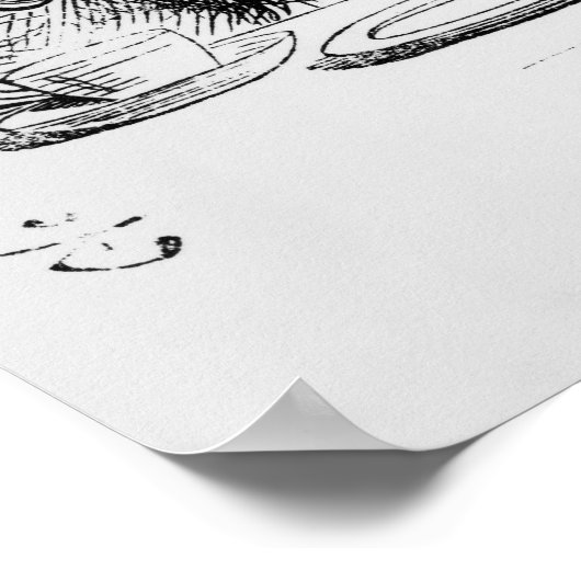 De Mad Hatter Poster (Hoek)