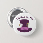 De Mad Hatter Ronde Button 5,7 Cm (Voorkant /achterkant)