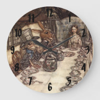 De Mad Hatter Tea Party Arthur Rackham Wall Clock