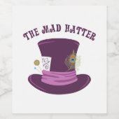 De Mad Hatter Wijn Etiket (Enkel label)