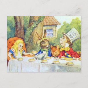 De Mad Hatters Tea Party Full Color Briefkaart