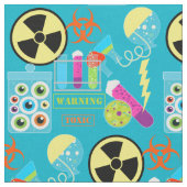 De Mad Scientist Laboratory Fabric Stof (Close Up)