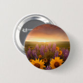 De Madeliefjes van de zonsondergang Ronde Button 5,7 Cm (Voorkant /achterkant)