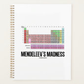 De Madness Periodic Table of Elements van Mendelee Planner (Voorkant)