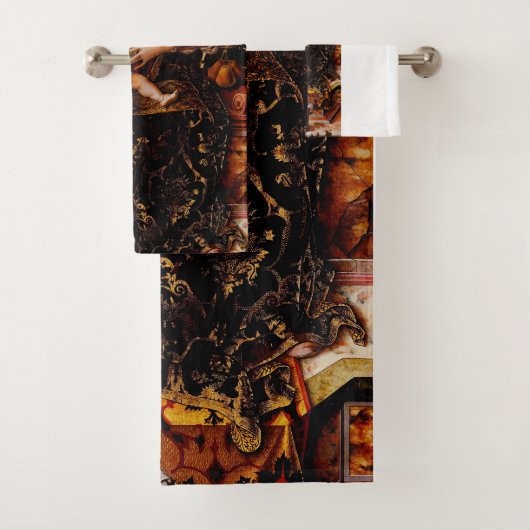 De Madonna della Candeletta Carlo Crivelli Kunst Bad Handdoek (Insitu)