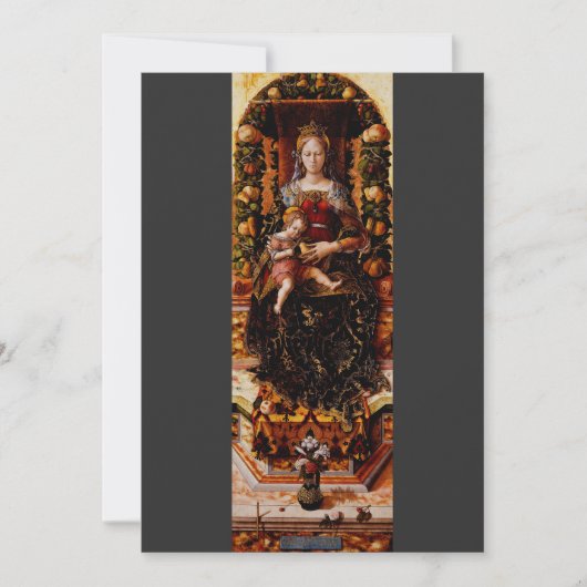 De Madonna della Candeletta Carlo Crivelli Kunst Kaart (Voorkant)