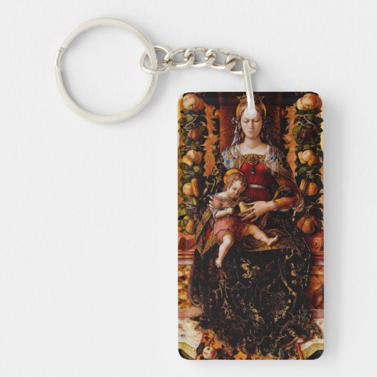 De Madonna della Candeletta Carlo Crivelli Kunst Sleutelhanger (Voorkant)