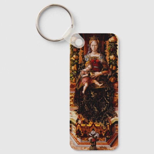 De Madonna della Candeletta Carlo Crivelli Kunst Sleutelhanger (Voorkant)