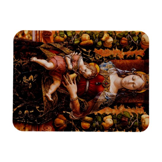 De Madonna della Candeletta door Carlo Crivelli Magneet (Horizontaal)
