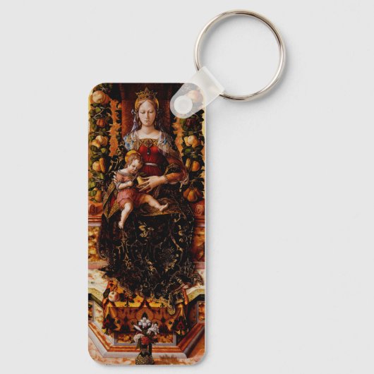 De Madonna della Candeletta door Carlo Crivelli Sleutelhanger (Achterkant)