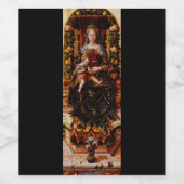 De Madonna della Candeletta door Carlo Crivelli Wijn Etiket (Enkel label)