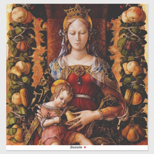 De Madonna della Candeletta van Carlo Crivelli Sticker (Vel)