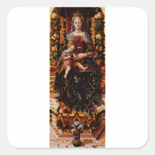 De Madonna della Candeletta van Carlo Crivelli Vierkante Sticker