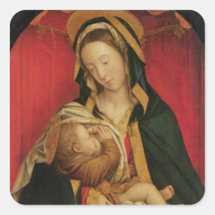 De Madonna die haar kind heeft gegeten, 1520-30 (o Vierkante Sticker