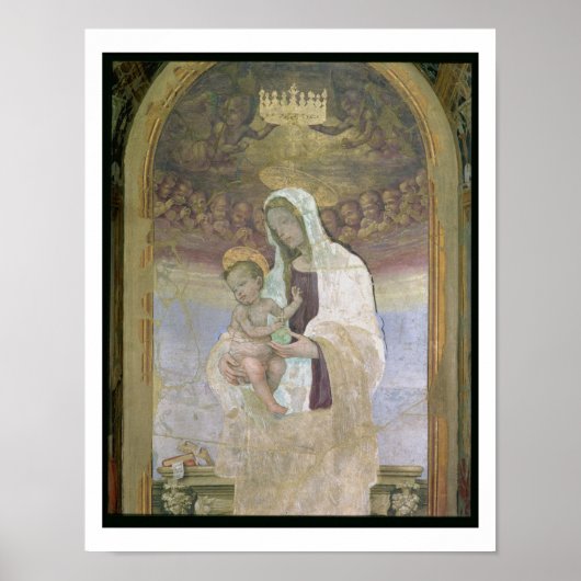 De Madonna en het Kind, een detail uit het tafelbl Poster (Voorkant)