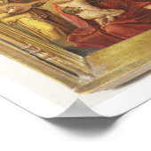 De Madonna en het Kind Enthroned Poster (Hoek)