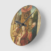 De Madonna en het Kind Enthroned Ronde Klok (Hoek)