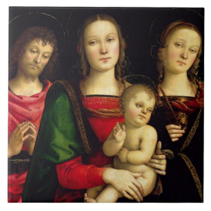 De Madonna en het kind met sint-janskruid de Bapti Tegeltje