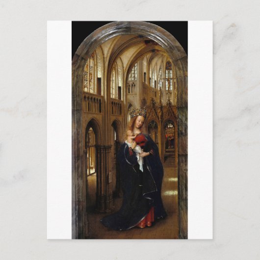 De Madonna in de kerk door het Briefkaart Jan Van  (Voorkant)