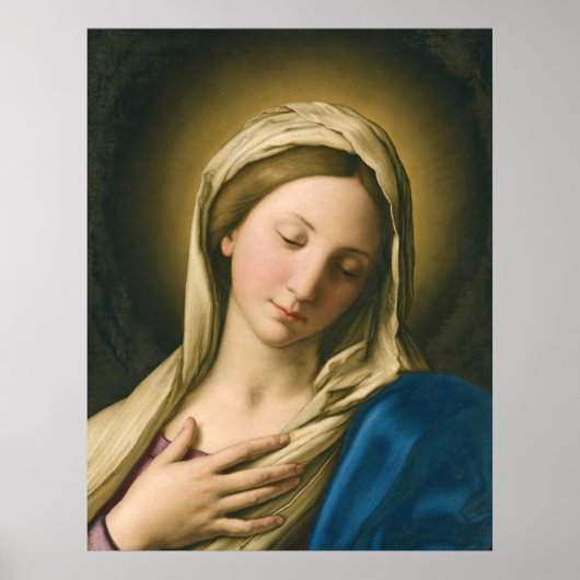 De Madonna in gebed door Sassoferrato, religieus Poster (Voorkant)