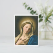 De Madonna in het gebed Briefkaart (Staand voorkant)