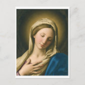 De Madonna in het gebed Briefkaart (Voorkant)