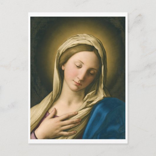 De Madonna in het gebed Briefkaart (Voorkant)