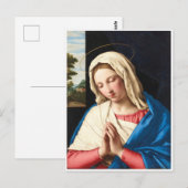De Madonna in het gebed, een landschap buiten Briefkaart (Voorkant / Achterkant)
