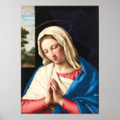 De Madonna in het gebed, een landschap buiten Poster (Voorkant)