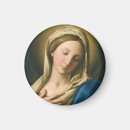 De Madonna in het gebed Magneet (Voorkant)