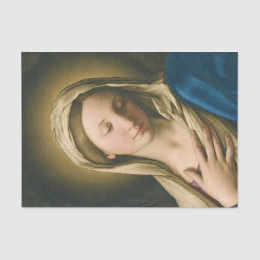 De Madonna in het gebed Tissuepapier (Voorkant)