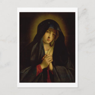 De Madonna in Sorrow (olie op doek) Briefkaart