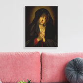 De Madonna in Sorrow (olie op doek) Canvas Afdruk (Insitu (Woonkamer))