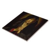 De Madonna in Sorrow (olie op doek) Tegeltje (Zijkant)