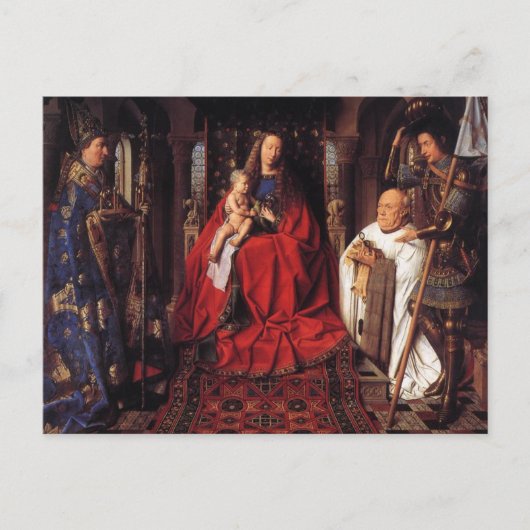 De Madonna met Canon van der Paele, Jan van Eyck Briefkaart (Voorkant)