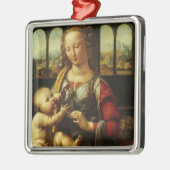 De Madonna met Kind van Leonardo da Vinci Metalen Ornament (Links)