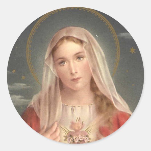 De Madonna Ronde Sticker (Voorkant)
