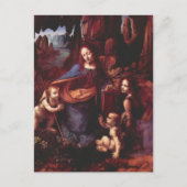 De Madonna van de Rotsen van Leonardo da Vinci Briefkaart (Voorkant)